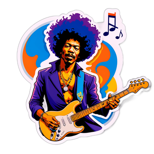 Farbenfroher, dynamischer Aufkleber von Jimi Blue Ochsenknecht