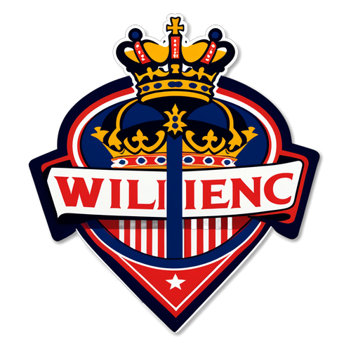 Ciptaan Stiker Modern dengan Emblem Mahkota Willem II dan Logo NEC