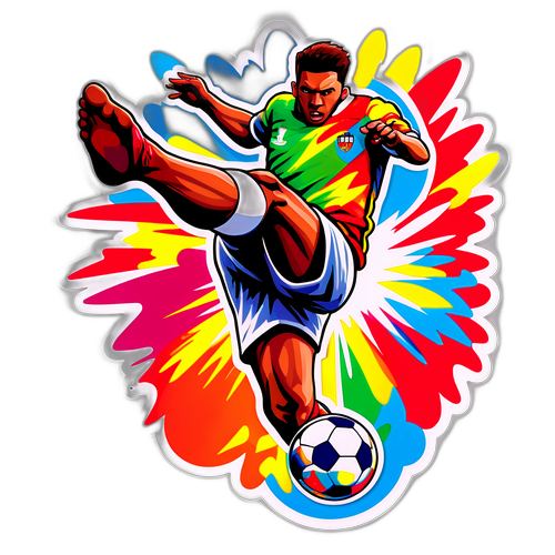 Stiker Sepak Bola yang Berani dan Menarik