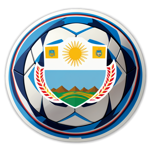 Bangga Timnas Argentina! Logo Legenda Ini Mengelilingi Bola Sepak dengan Warna Cerah!