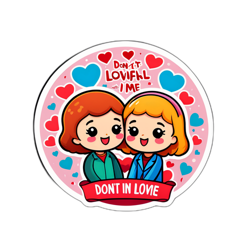 Humorvolle Aufkleber: "Falle nicht in die Liebe mit mir"