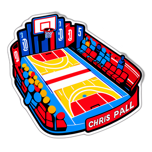 Stylized Doodle ng Basketball Court