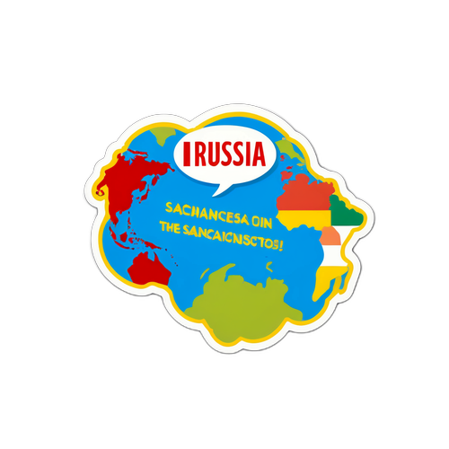 Sticker met een krachtige boodschap over de sancties tegen Rusland