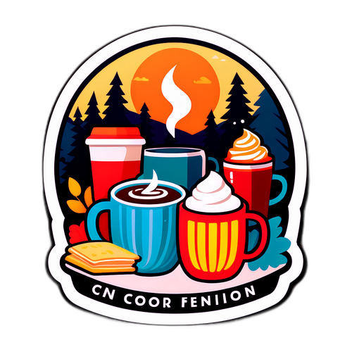 寒冷波浪中的熱飲和溫暖食物