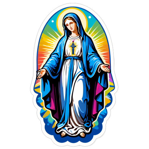 Adesivo Colorido da Nossa Senhora da Graça