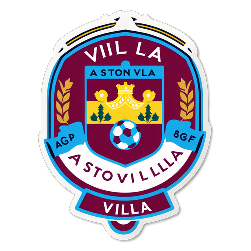 Sticker của Aston Villa với khẩu hiệu huyền thoại