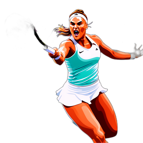 Stiker Aryna Sabalenka dalam Aksi Serve