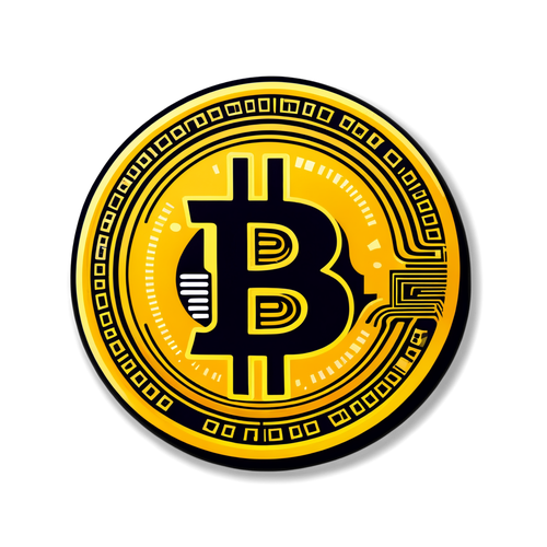 Design eines Bitcoin-Stickers mit Dollarzeichen