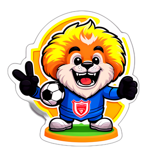 Adesivo do Mascote da Equipe de Futebol