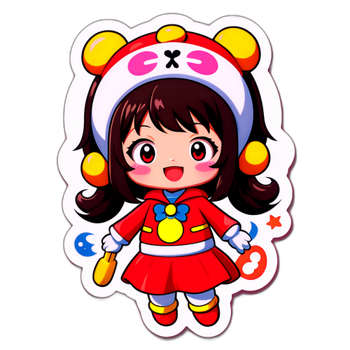 可愛らしいイラストのアニメキャラクター