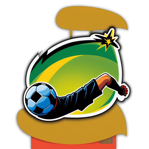 Stiker Momen Gol Sepak Bola Minimalis