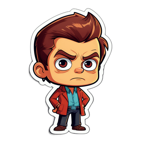 Un simpatico cartone animato di Dexter in outfit da detective