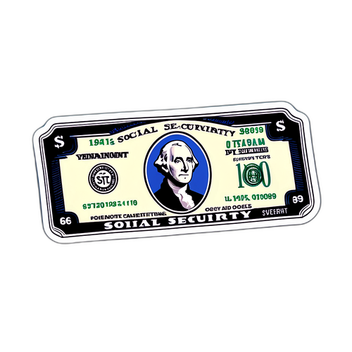 Modernong Sticker na Nagpo-promote ng Social Security