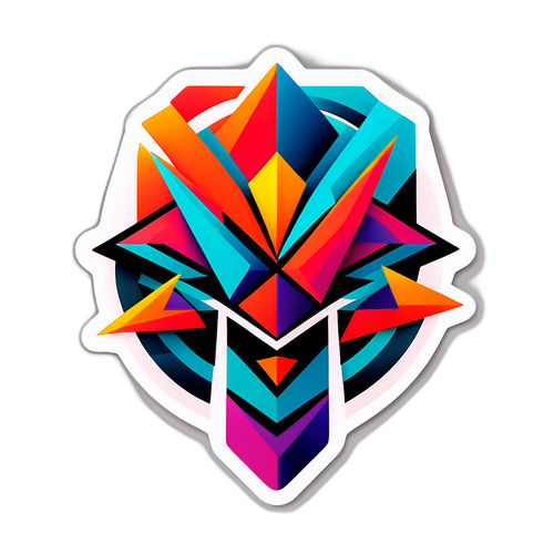 Εντυπωσιακή τέχνη λογότυπου του Νικουλή με γεωμετρικά σχήματα