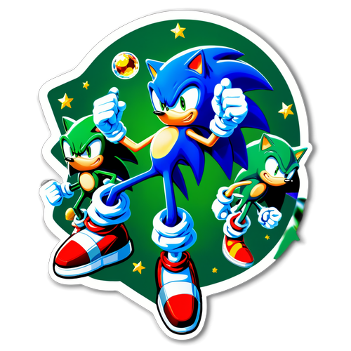 Nostalgik na Sticker ng Sonic 3