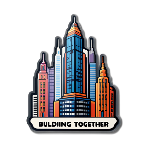 Gemeinsam Stark! Entdecken Sie die kreative Revolution mit unserem BSW-Sticker "Building Together"