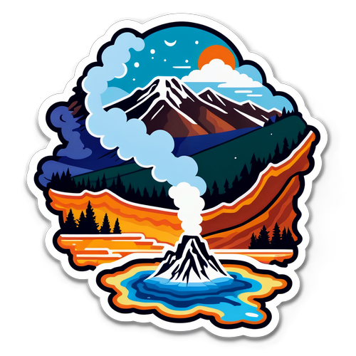 Rustic Yellowstone Adventure Sticker