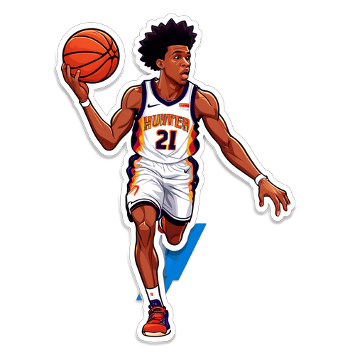 Sporty Sticker of De'Andre Hunter in Action