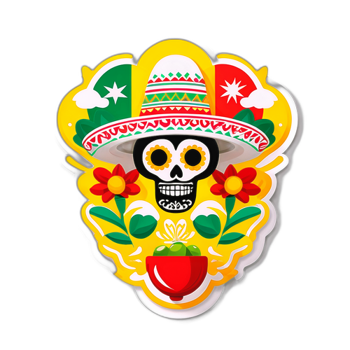 文化融合的墨西哥貿易貼紙