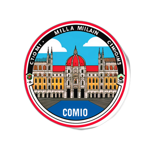 Autocolant cu peisaj urban din Como