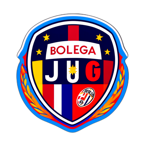 สติกเกอร์โลโก้ของโบโลญญาและยูเวนตุส