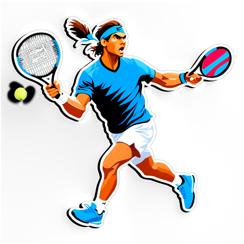 Fångad i Rörelse: Den Ultimata Nadal-Sticker som Varje Tennisälskare Måste Ha!