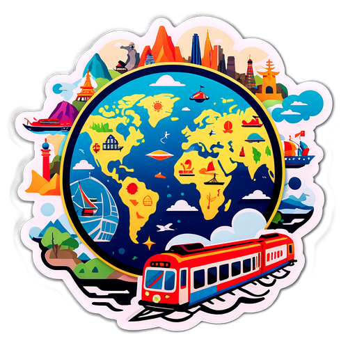 Avontuurlijke Sticker geïnspireerd door Pekin Express