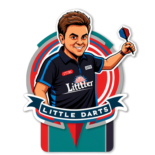 Darts Spieler Sticker mit "Little Darts"