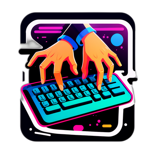 タイピングの速度感を表現したデザイン