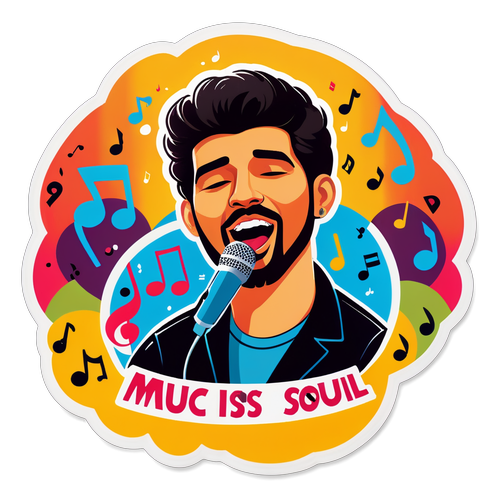 Gusttavo Lima: A Alma da Música em Um Incrível Sticker Vibrante!