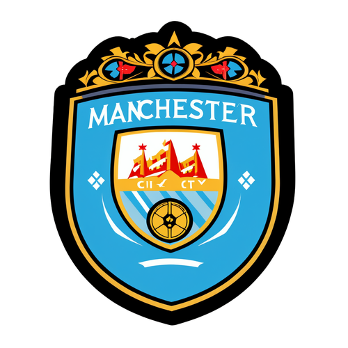 Verbluffende Manchester City Sticker: Voetbal, Logo en Stadion in Één Pakket!