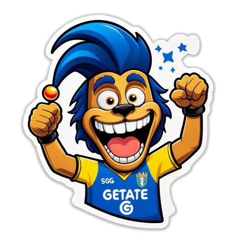 Stiker Ceria Dengan Maskot Getafe