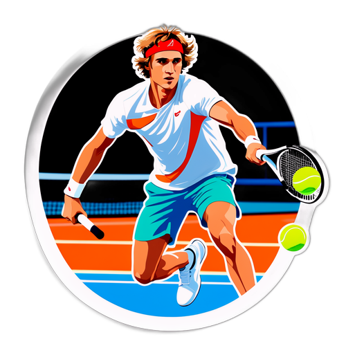 亞歷山大·茲維列夫的網球運動貼紙
