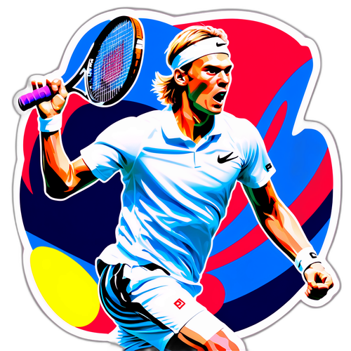 Sticker portret Shapovalov în mișcare