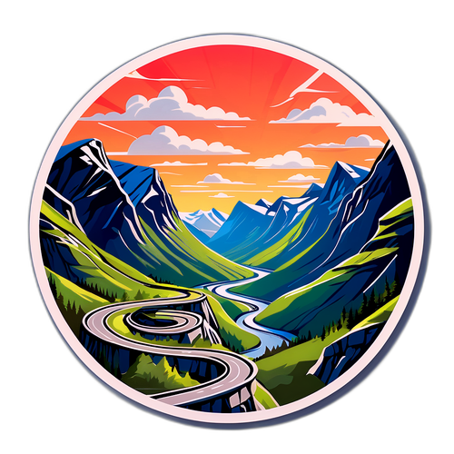 Scenisk fremstilling av Trollstigen
