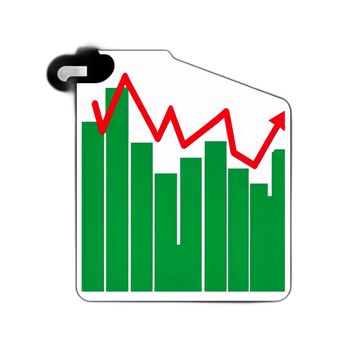 Stiker Grafik Pasar Saham