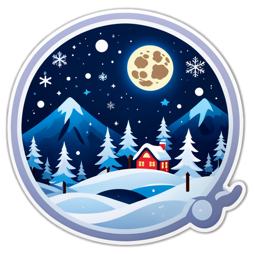 Engkantadong Sticker ng Winter Wonderland