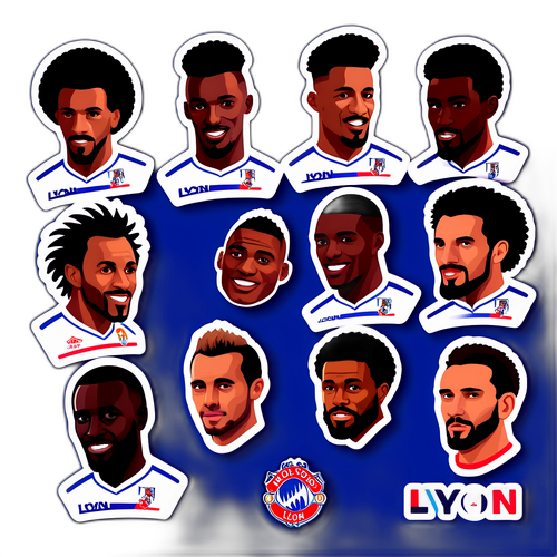 สติกเกอร์นักเตะชื่อดังทีมลียง