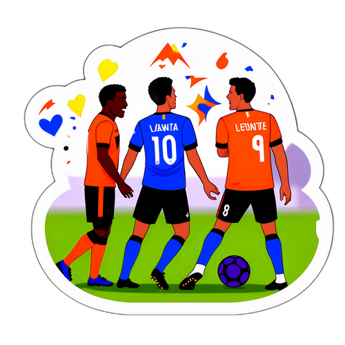 Cenară animată cu jucători de la Valencia și Levante