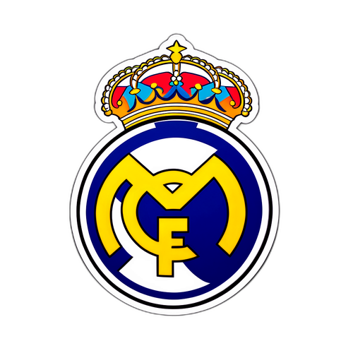 Autocolant artistic al emblemei Real Madrid CF