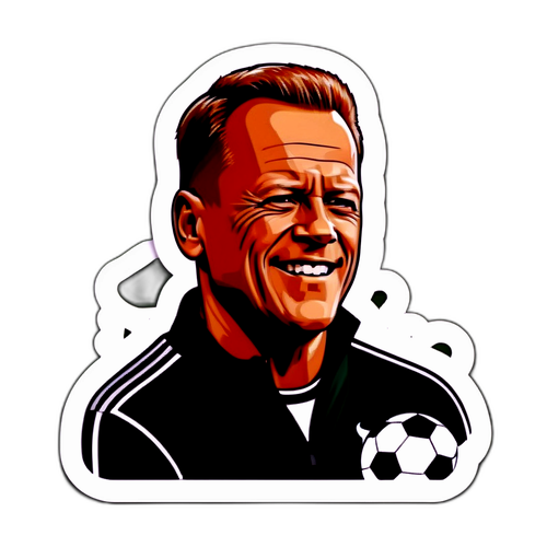 Un autocolant cu un antrenor celebru discutând despre tacticile lui Ter Stegen