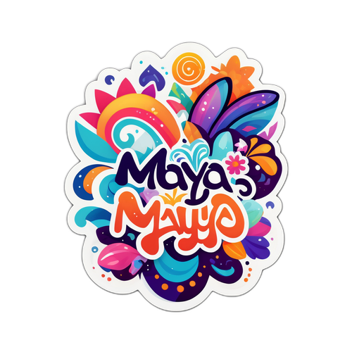 Makulay na Sticker ng 'Maya'