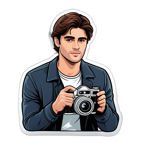 Stilfuld klistermærke af Jacob Elordi