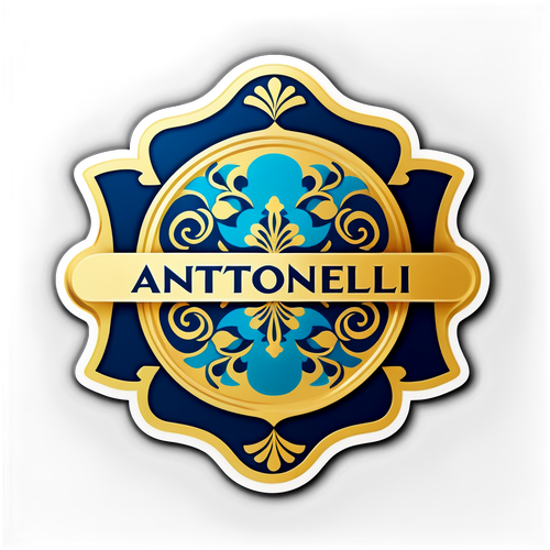Autocollant élégant Antonelli avec logo stylisé