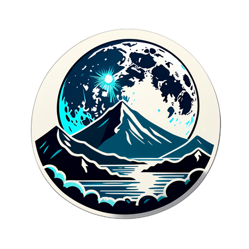 Artystyczna reprezentacja pełni księżyca