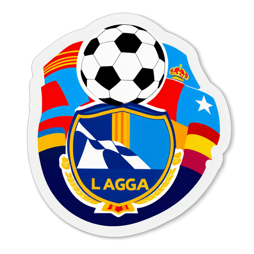 Ballon de Football et Drapeaux de La Liga