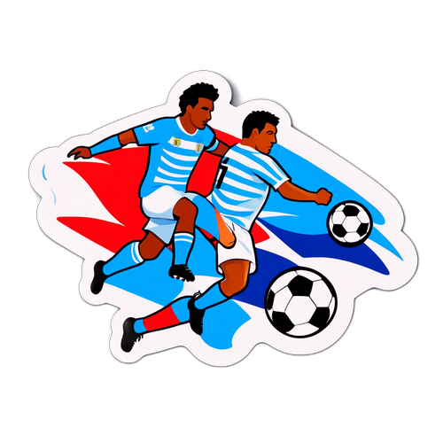 Adesivo Dinâmico de Futebol: Puerto Rico vs Argentina