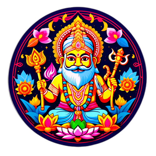 विष्कर्मा पूजा के लिए जीवंत स्टिकर