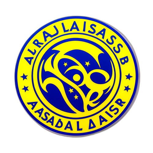 알 나서르와 아르카다의 축구 경기를 상징하는 스티커