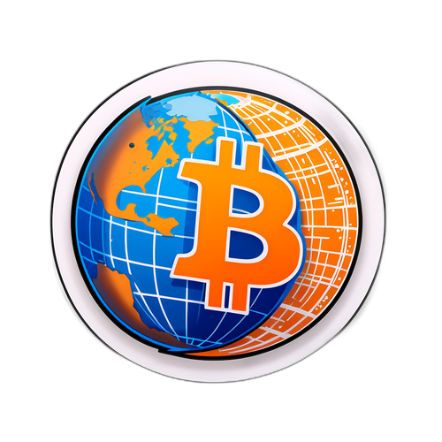 डिजिटल प्रेरित बिटकॉइन स्टिकर